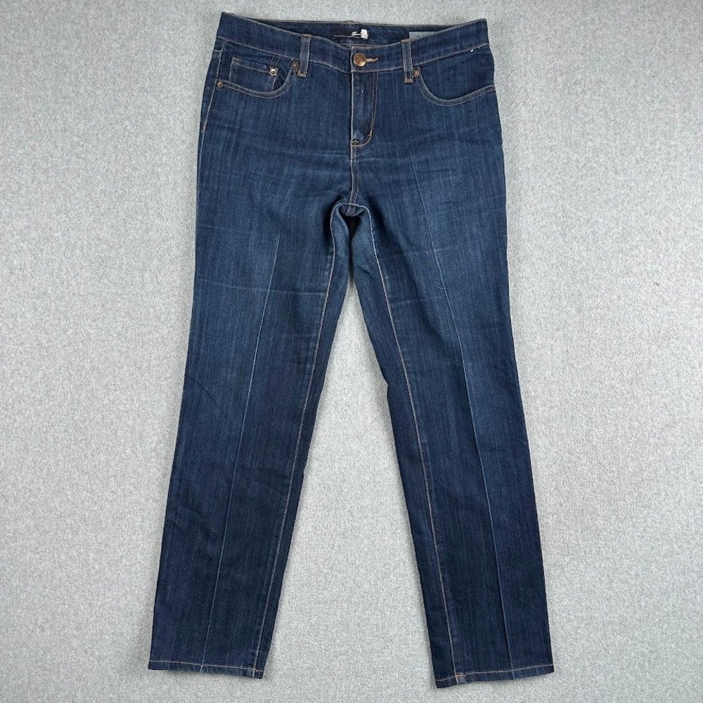 Seven7 Womens Straight Leg Dark Wash‎ Denim Jeans Size 8 (33x30) Blue RN 109890